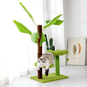 Plastic Kubus Hoe Om Vold Houten Kat Tall Grote Cactus Eye Stone Tree Voor Bewakers Om Stop Katten Klimmen met Wiel Kattenbak