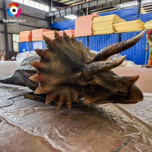 Dinosaur Park Realista Animatronic Tamaño real Sueño Triceratops Escultura Estatua Dinosaurio Modelo Dinosaurio <span class=keywords><strong>Robot</strong></span> para la venta - Product Image 2