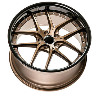 <span class=keywords><strong>Bronze</strong></span> avec jantes noires Roues de voiture 18 à 26 pouces en alliage d'aluminium Roues forgées 2 pièces pour <span class=keywords><strong>Lamborghini</strong></span> <span class=keywords><strong>Urus</strong></span> Dodge Challenger - Product Image 4