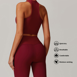 <span class=keywords><strong>Camiseta</strong></span> sin mangas de entrenamiento personalizada para mujer, chaleco de Yoga de <span class=keywords><strong>ganchillo</strong></span> transpirable de secado rápido de talla grande para correr, ropa de entrenamiento deportivo informal - Product Image 5