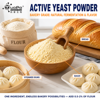 Active Yeast Powder Low Sugar Fermentation Power ≥450mL/h Natural Leavening Agent for Buns Mantou and Bread Making