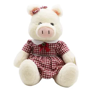 Nouveau jouet en peluche cochon mignon avec jupe, poupée cadeau pour Couples, vente en gros