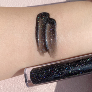 Black Glitter <b>Lip</b> Gloss 6ml Liquid Shimmer Makeup For Women With Mirror Finish And Caviar Effect - Product Image 4