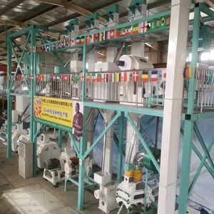 Línea de producción de molienda de maíz de África Oriental 72TPD, molino de harina de maíz, harina posho en Ruanda, Uganda
