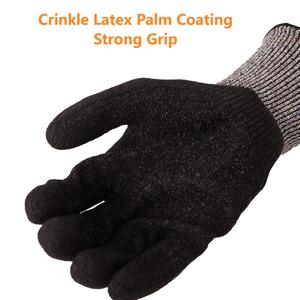 Snellsafety Cắt B Crinkle <span class=keywords><strong>Latex</strong></span> Cắt Găng Tay Chịu Mài Mòn Hppe Cấp <span class=keywords><strong>2</strong></span> Giá Rẻ Cao Su Cọ Lớp Phủ Chống-Cắt An Toàn Mạnh Mẽ Grip Làm Việc Găng Tay - Product Image 6