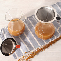 Cafetière à filtre en verre réutilisable avec carafe en verre pour vos ensembles de thé et de café