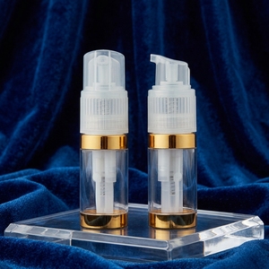 Botella de Spray con Bomba de Polvo de Lujo de PET Plateada y Dorada de 60 ml para Barbería - Product Image 1