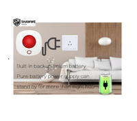 Kit Système d'Alarme WiFi Tuya avec Sirène Stroboscopique, Bouton SOS Panique, Capteur de Vibration, Matériau ABS et Sonnette à Commande à Distance via Application