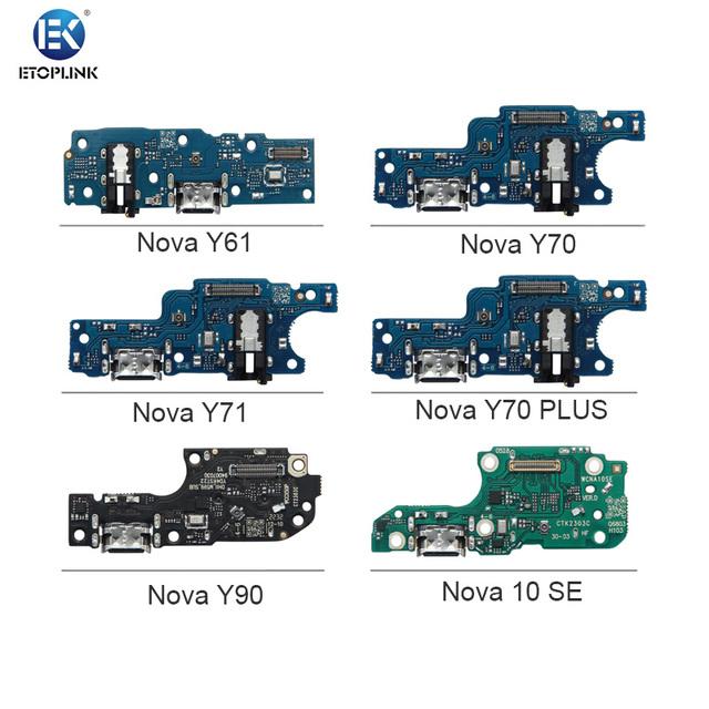 Dock Connector USB Charger Charging Port Flex Cable Board for Huawei Nova Y61 Y70 Y71 Y70 PLUS Y90 10SE Flex Pin Placa De Carga