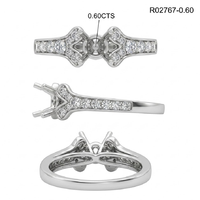 Bague de fiançailles rétro en or blanc 18 carats avec nœud papillon et diamant naturel, motif ruban, bijoux fabriqués en Chine