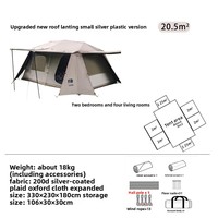 Fabricant OEM ODM Tente de camping gonflable à ouverture rapide, camouflage quatre saisons, une chambre, tissu Oxford imperméable >3000mm 12