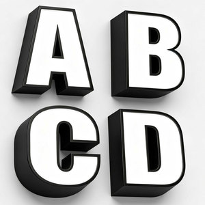 Insegna 3D all'ingrosso con lettere A B <span class=keywords><strong>C</strong></span> D in acrilico, insegna aziendale 3D luminosa per esterni, logo aziendale illuminato in acrilico - Product Image 6