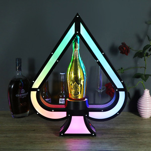 Ace Of Spades Led Wine <b>Holder</b> Modern Bar Lighted Display Rack For Party KTV Nightclub - Product Image 3