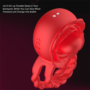 Anillo Vibrador para Pene con Forma de Rosa, Juguete Sexual para Adultos, Estimulación del Clítoris para Compartir en Pareja, Anillo Vibrador Fino para Hombres - Product Image 2