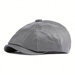 Casquette Gavroche Classique Britannique pour Homme, Casquette de Golf Vintage en Cuir PU, Casquette à Visière pour la Conduite, Vente en Gros - Product Image 4