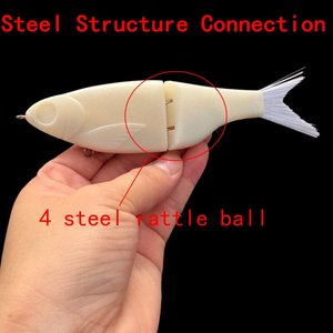 Nouvelle Arrivée 2026 LVDE Leurres de pêche vierges articulés 15cm/47g avec queue en fibre, type Swimbait pour brochet, en ABS, pour rivière et lac - Product Image 4