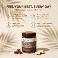 Gummies Vitalité Homme LuvVita avec Maca & Ashwagandha – Soutien Naturel Énergie & Endurance, Soulagement du Stress, Complément Herbal