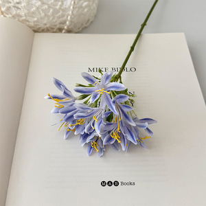 Centro <span class=keywords><strong>de</strong></span> Mesa <span class=keywords><strong>de</strong></span> Alta Gama con <span class=keywords><strong>Flores</strong></span> Artificiales <span class=keywords><strong>de</strong></span> Agapanto Africano, Decoración para Bodas y Hogar, Color Morado - Product Image 6