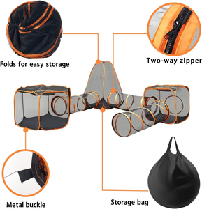 Duurzame Nylon Pop-Up Pet Play Speelgoed Tenten Gratis Toegang Kegelvormige Tentunnels Vervaardigen Bestseller Verpakt In Doos - Product Image 3