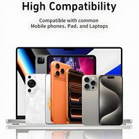 Cable de Datos de Carga Rápida PD Tipo-C de 240W con Soporte Extraíble para Teléfono, Material de Nailon, Compatible con Computadoras