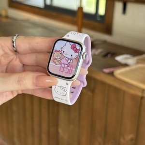 Nuevo patrón de gatito de amor en relieve Linda <span class=keywords><strong>correa</strong></span> de silicona <span class=keywords><strong>Correa</strong></span> pulsera para <span class=keywords><strong>Apple</strong></span> Series 11 10 9 SE <span class=keywords><strong>Ultra</strong></span> 2 Accesorios - Product Image 1