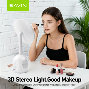 Bavin xách tay Máy tính để bàn nhà bm29 15W sạc không dây 3 trong 1 Vanity gương đa chức năng loa - Product Image 4
