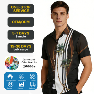 Camicie Estive <span class=keywords><strong>Casual</strong></span> da <span class=keywords><strong>Uomo</strong></span> Personalizzate, Manica Corta, 100% Poliestere, Ecologiche, Stampate, Traspiranti, OEM - Product Image 1