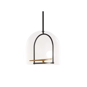 Suspension à tête unique de style nordique, design minimaliste moderne pour chambre à coucher, salle à manger, bar, escalier, éclairage créatif unique - Product Image 1