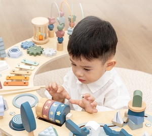 Mesa de Juego Sensorial de Madera Multifuncional Montessori en Oferta, con Xilófono y Juguetes de Actividades para Niños y Bebés - Product Image 2