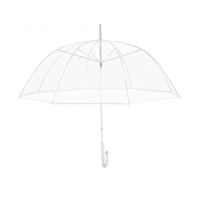 Parapluie bulle transparent personnalisé avec poignée en J, forme dôme, manche long en aluminium classique de 23 pouces, semi-automatique, pour le voyage
