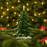 HDY Maßgefertigtes Weihnachtsbaum-Mini-Desktop-Ornament-Set - Heimdekoration Geschenke - Modernes und Schlichtes Design für Hochzeit & Geburtstag