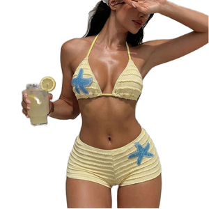 Traje de Baño de 3 Piezas para Mujer, Sexy, sin Tirantes, Color Sólido, Tallas S-XL, para Fiesta de Verano 2026, Ropa de Playa - Product Image 1