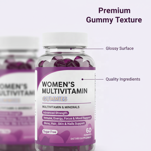ויטמינים רב-תכליתיים לנשים בוגרות, ללא סוכר, תומכים במערכת החיסון, אנרגיה, מצב רוח, משפרים צפיפות העצם, שיער, עור וציפורניים, תוסף תזונה (OEM/ODM) - Product Image 2