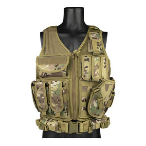 Chaleco táctico de poliéster ligero y transpirable, montajes en el pecho, equipo de entrenamiento al aire libre de seguridad multiusos, cómodo - Product Image 1