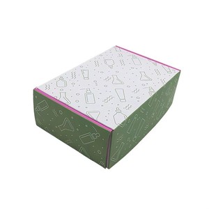 Boîte cadeau en carton blanc biodégradable avec compartiment, estampage à chaud noir, or et argent, pour e-commerce et emballage avion - Product Image 2