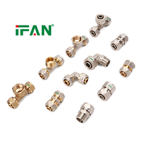 Accessoires de raccordement par compression pour tuyaux PEX en plastique IFAN pour la plomberie et l'eau