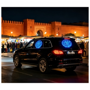 Adesivo Islamico EL per Auto ad Alta Luminosità per Tutti i Finestrini dell'Auto Versetto del Corano o Dua personalizzato. Alta visibilità notturna. Diffonde la Fede - Product Image 1
