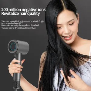 Alat rambut sisir, 110000 rpm kecepatan tinggi bldc tanpa sikat pengering tiup Set Air Wrap Styler Cepillo Salon pengering rambut udara panas