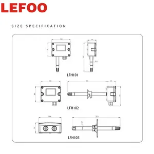 LEFOO-transmisor de humedad y temperatura del aire, sensor industrial de temperatura y humedad con pantalla LCD