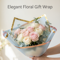 Kertas Pembungkus Bunga Gaya Korea Tahan Air dengan Logo Kustom, Papel Coreano untuk Perlengkapan Florist