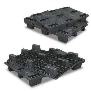 5x Euro-Leichtpalette, Schwarz, LxBxH 1200x800x153 Mm, Deckfläche Geschlossen - Product Image 1