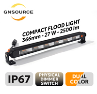 Projecteur LED bicolore 12V Multivolt IP67 27W 2500 Lumens Mini Compact 366mm pour tout-terrain 4x4, camping-cars et caravanes
