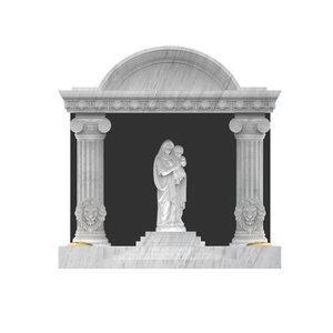3D CNC Bahama White Granite Fujian Lapida Modern Garden <strong>Memorials</strong> <strong>Grave</strong> Tombstones Design with Angel Statues - Product Image 4