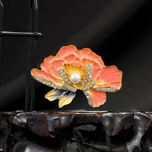 Broche de mode européenne <span class=keywords><strong>et</strong></span> américaine, incrustée de diamants <span class=keywords><strong>et</strong></span> de perles, motif blé, plume <span class=keywords><strong>et</strong></span> papillon, pour veste de costume homme, modèle quatre - Product Image 4