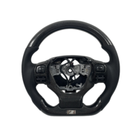 Accessoires d'intérieur de voiture personnalisés, volant en Fiber de carbone recouvert de cuir noir pour Lexus ES300 IS250 GS350 Sports