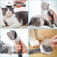 Brosse autonettoyante pour animaux de compagnie, élimination des poils en un clic, outil de toilettage pour chiens et chats, outil de démêlage
