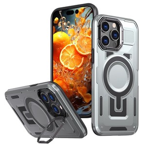 <span class=keywords><strong>Coque</strong></span> de protection magnétique antichoc 5-en-1 pour <span class=keywords><strong>iPhone</strong></span> 16 Pro Max avec support de téléphone et support d'objectif, design professionnel - Product Image 5