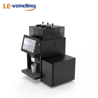 Machine à café commerciale entièrement automatique avec écran tactile de 15 pouces, machine à café fraîchement moulu avec réservoir de lait frais en option