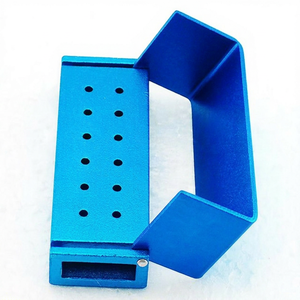 Bloque Portafresas Dental Abierto de Aluminio con 12 Orificios, Fuente de Alimentación Manual, Compatible con Fresas FG, Certificado CE ISO 13485, Clase I, Endodóntico - Product Image 1