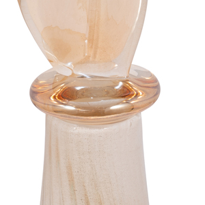 Vaso in vetro a goccia con decorazione a foglia, vaso scultoreo per fiori, per decorazioni per la casa, camera da letto, ufficio, tavolo - Product Image 6